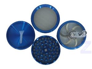 Grinder in metallo blu